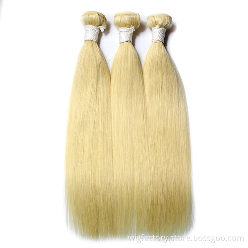 613 Brazilian Human Hair Straight Bundles, Remy Human Hair Bundle Colored,Honey Blonde Bundles Vendors